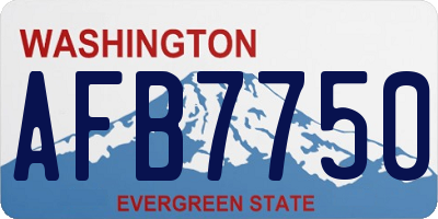 WA license plate AFB7750