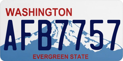 WA license plate AFB7757