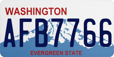 WA license plate AFB7766