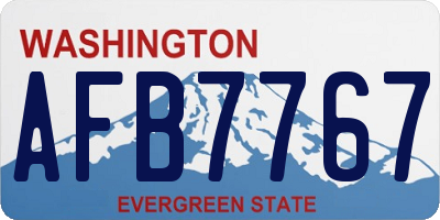 WA license plate AFB7767