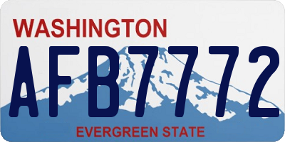 WA license plate AFB7772