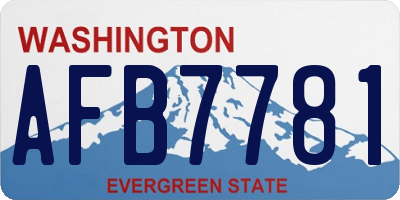 WA license plate AFB7781