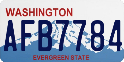 WA license plate AFB7784