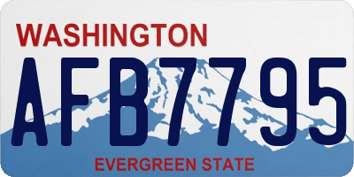 WA license plate AFB7795