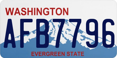 WA license plate AFB7796