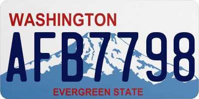 WA license plate AFB7798