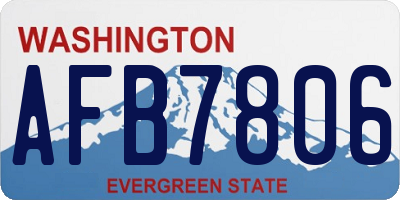 WA license plate AFB7806