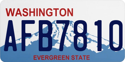 WA license plate AFB7810