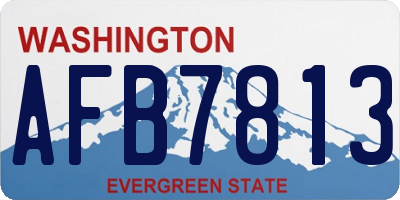 WA license plate AFB7813