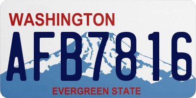 WA license plate AFB7816