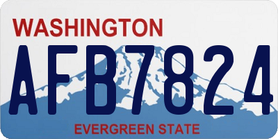 WA license plate AFB7824