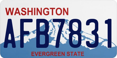 WA license plate AFB7831