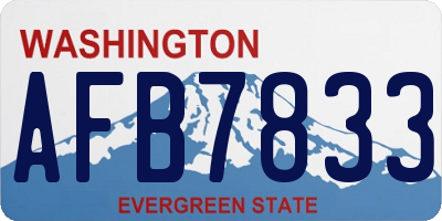 WA license plate AFB7833