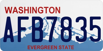 WA license plate AFB7835