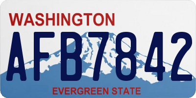 WA license plate AFB7842
