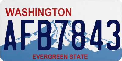 WA license plate AFB7843
