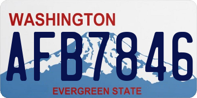 WA license plate AFB7846