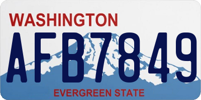 WA license plate AFB7849