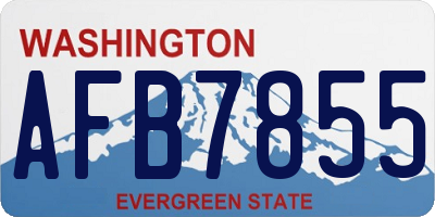 WA license plate AFB7855