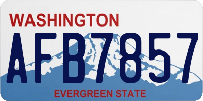 WA license plate AFB7857