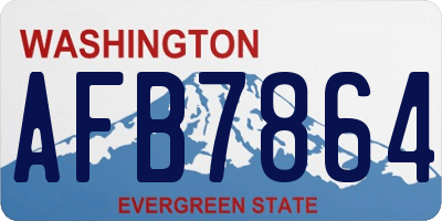 WA license plate AFB7864