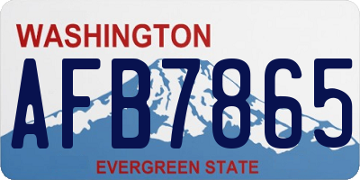 WA license plate AFB7865