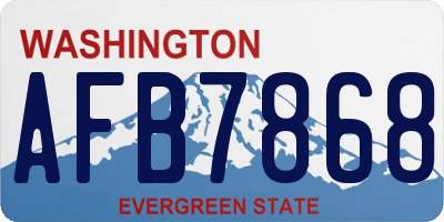 WA license plate AFB7868