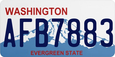 WA license plate AFB7883