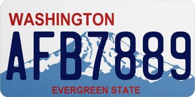 WA license plate AFB7889