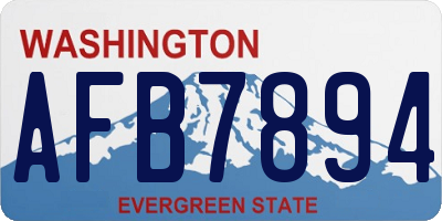 WA license plate AFB7894