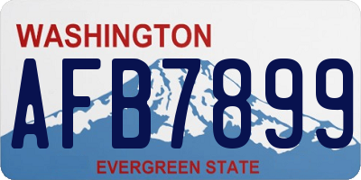 WA license plate AFB7899