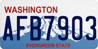 WA license plate AFB7903
