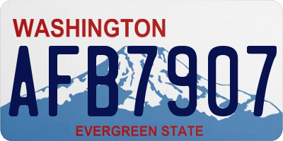 WA license plate AFB7907