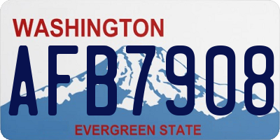 WA license plate AFB7908