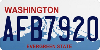 WA license plate AFB7920