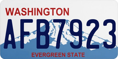 WA license plate AFB7923
