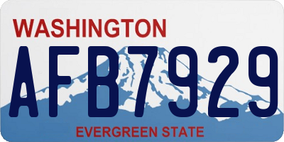 WA license plate AFB7929