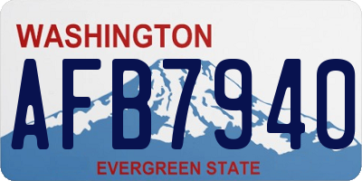 WA license plate AFB7940