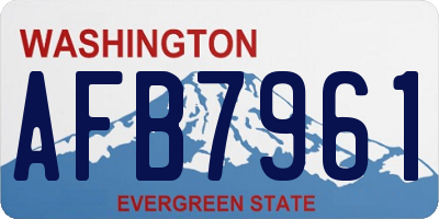 WA license plate AFB7961