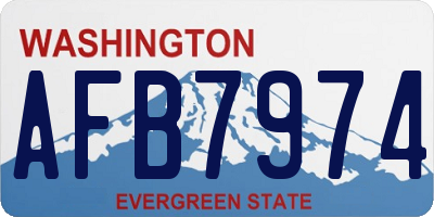 WA license plate AFB7974