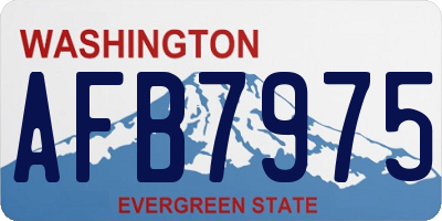 WA license plate AFB7975
