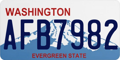 WA license plate AFB7982
