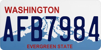 WA license plate AFB7984