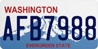 WA license plate AFB7988