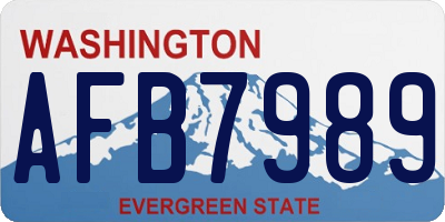WA license plate AFB7989