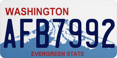 WA license plate AFB7992