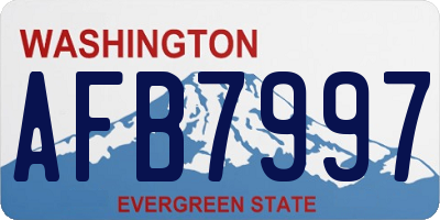 WA license plate AFB7997