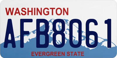 WA license plate AFB8061