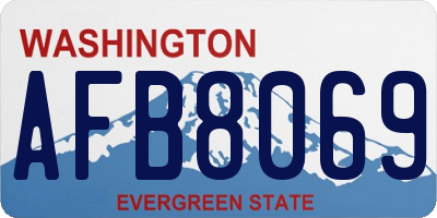 WA license plate AFB8069