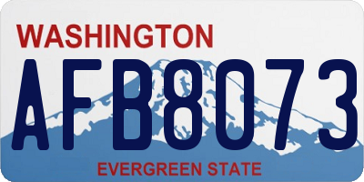 WA license plate AFB8073